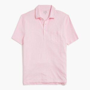 J.Crew Slub Jersey Pocket Polo Shirt XL Pink Cotton